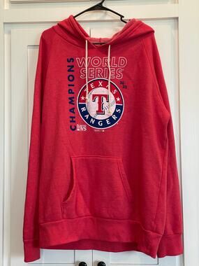 Texas Rangers NWOT Red 2023 world series sweatshirt hoodie XL